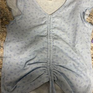 Light Blue Floral Little Girl’s Top